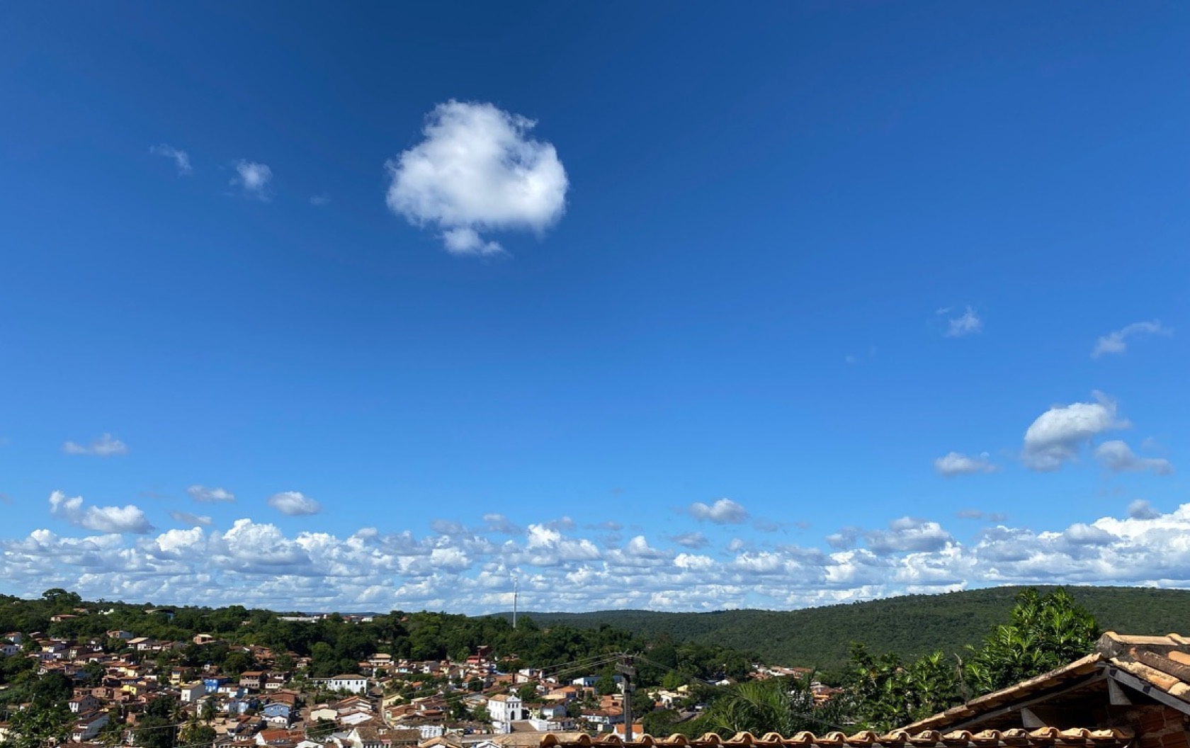 Vista de Lençóis da pousada